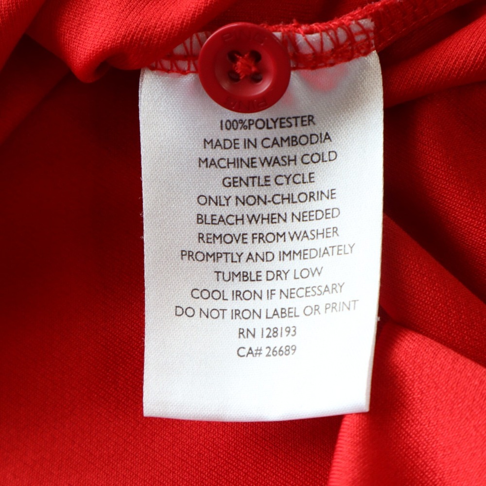 PING Polo Shirt Mens 2XL XXL SensorCool Performance Golf Red Short Sleeve - Picture 7 of 7